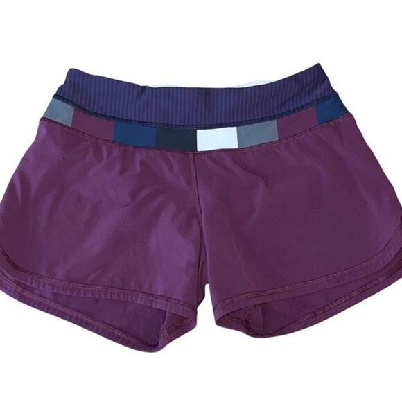 Lululemon Shorts Womens Lululemon Groovy Run Shorts in Plum Lined Size 4 - Picture 2 of 8